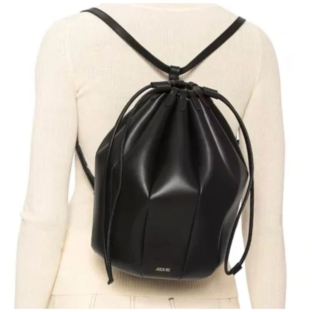 Jason Wu Black Tulip Drawstring Backpack/Bucket design. NWT and dust bag